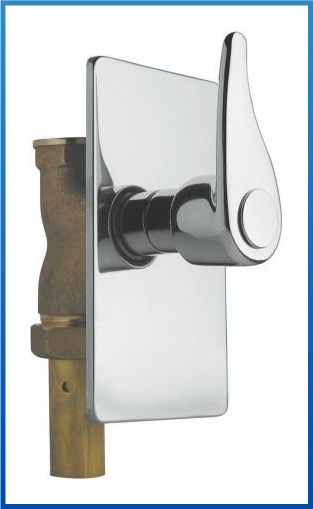 Passo rapido incasso con piastra quadra 1" per wc