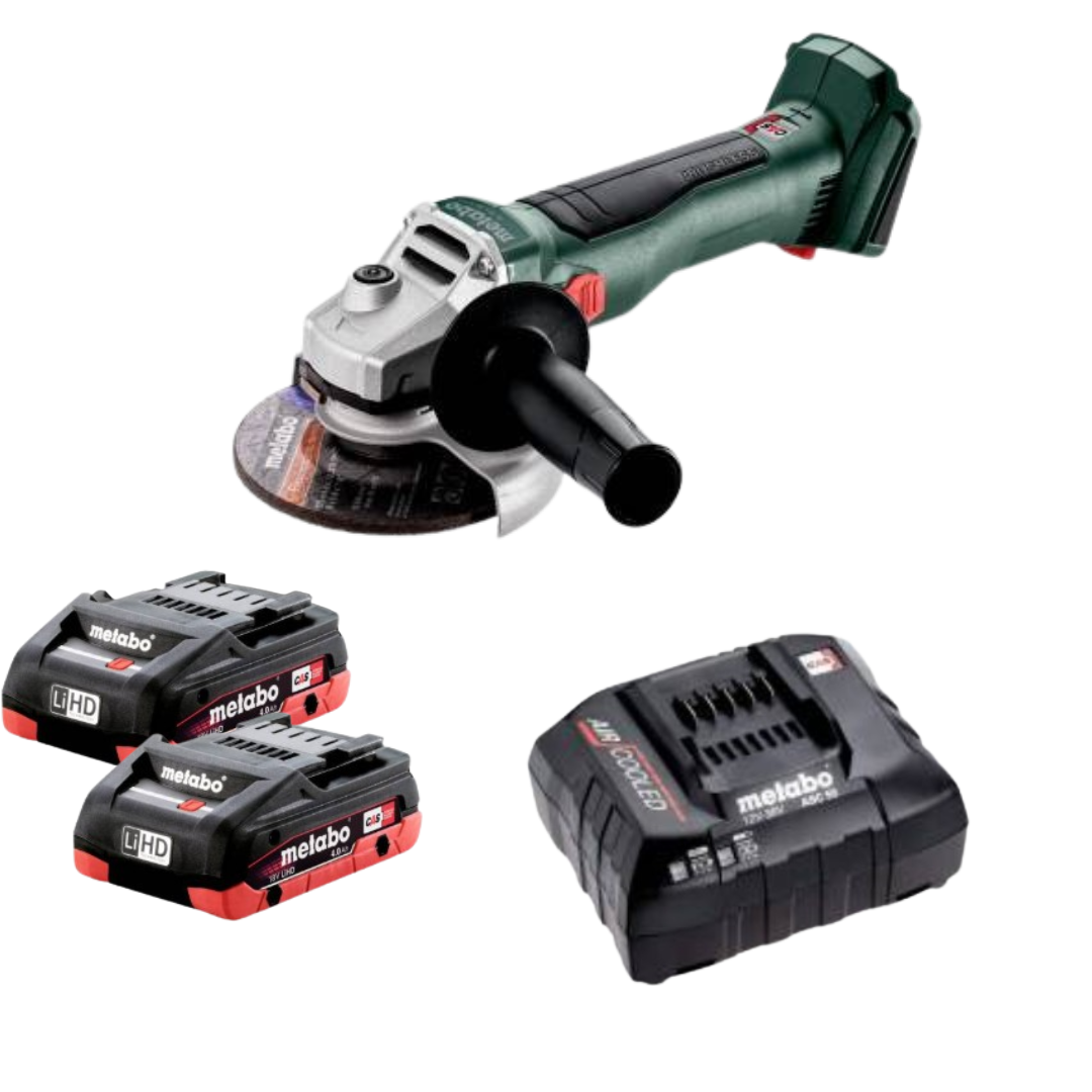 Smerigliatrice Angolare a Batteria W18LBL9-125 C/2 Batterie 5.2Ah , Caricabatterie e Box