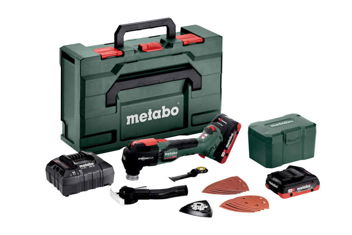 Multitool a Batteria MT18LTXBLQSL Metabo C/2 Batterie 4.0Ah , Caricabatterie, Set accessori  e Box