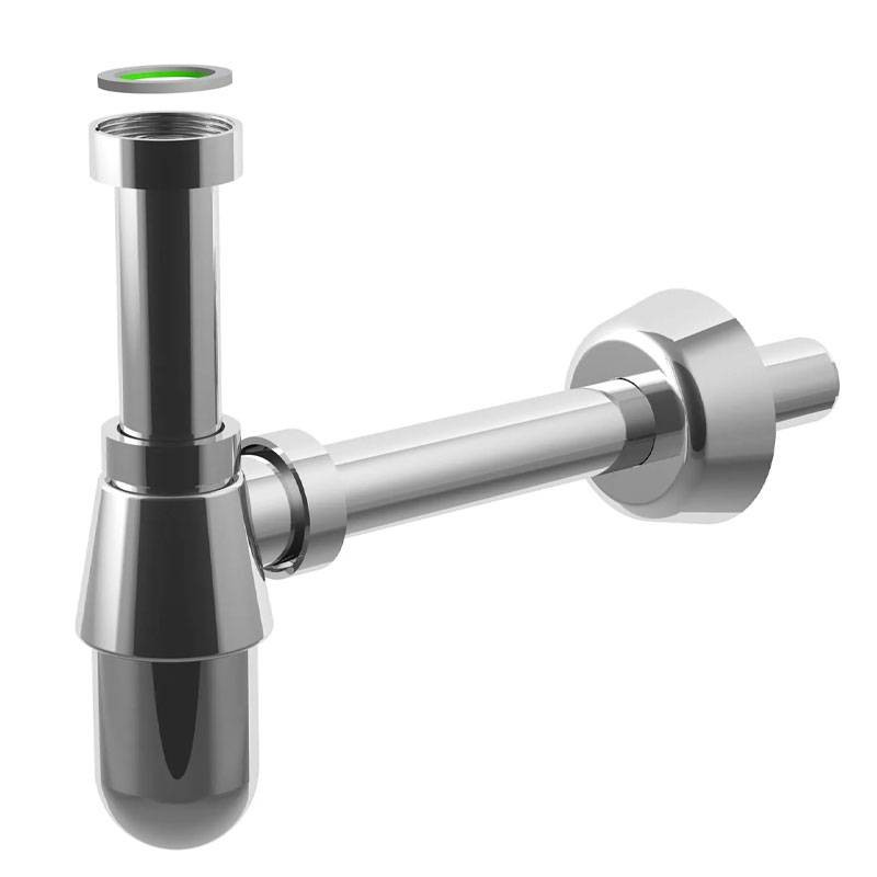 Sifone a Bottiglia in Abs 1.1/4" x 32 Bonomini Cromato