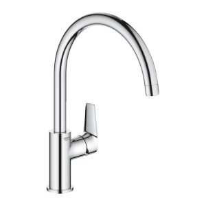 Miscelatore Grohe Bauedge 31367001 finitura cromata con bocca alta e corpo liscio
